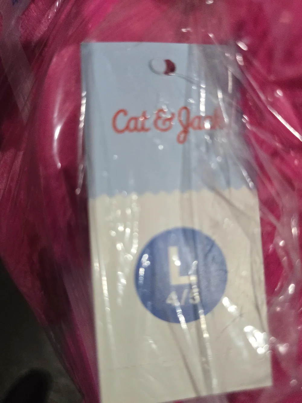 New Cat&Jack Kids 4/5 Fuchsia Pink Faux Fur Slippers